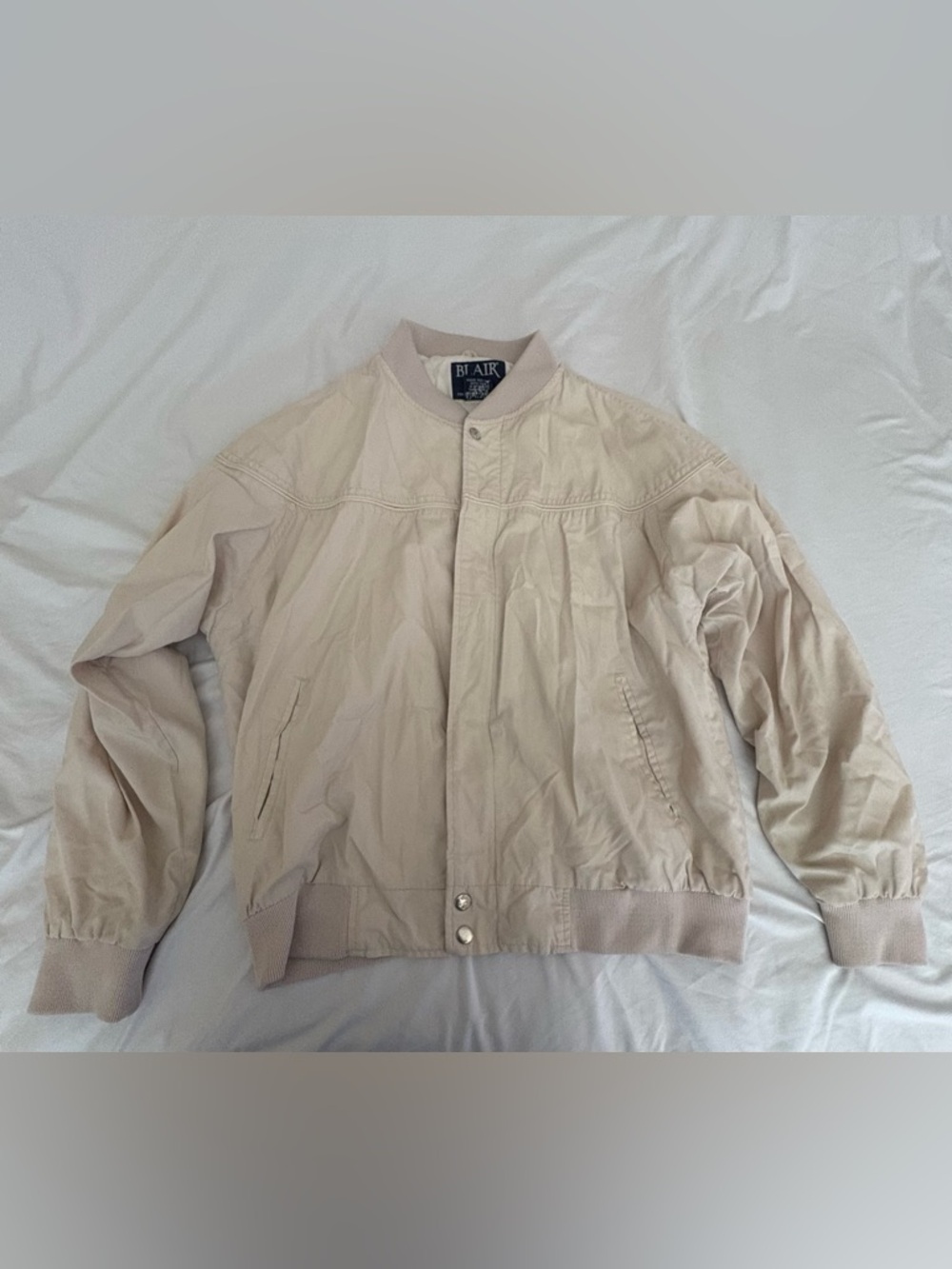 JB Blair Beige Bomber Jacket | Size: Large